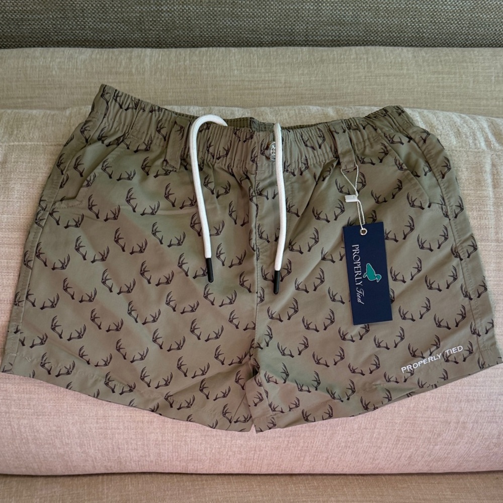Properly Tied Antlers Tan Casual Shorts